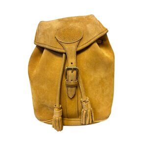 Dooney & Bourke Vintage Tan Suede Leather Backpack Buckle Closure & Adjustable S